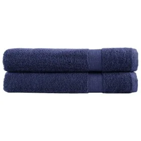 Toallas premium 2 uds 100% algodón azul marino 100x200cm 600gsm de , Toallas - Ref: Foro24-137269, Precio: 57,21 €, Descuento: %