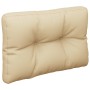 Cojín para sofá de palets de tela beige 50x40x12 cm de , Cojines para sillas y sofás - Ref: Foro24-360538, Precio: 23,64 €, D...