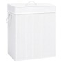 Cesta para la ropa sucia de bambú de una sección blanca 83 l de vidaXL, Cestas para ropa - Ref: Foro24-320752, Precio: 34,00 ...