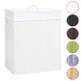 Cesta para la ropa sucia de bambú de una sección blanca 83 l de vidaXL, Cestas para ropa - Ref: Foro24-320752, Precio: 34,00 ...