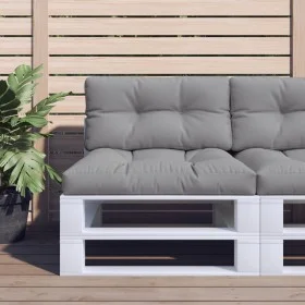 Cojín para sofá de palets tela gris 80x40x12 cm de , Cojines para sillas y sofás - Ref: Foro24-360602, Precio: 26,83 €, Descu...