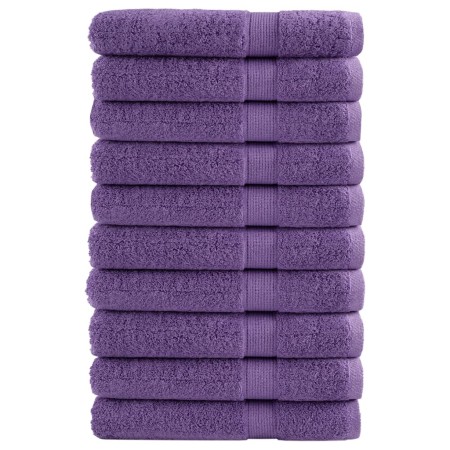 Toallas premium 10 uds 100% algodón morada 100x200 cm 600 gsm de , Toallas - Ref: Foro24-137367, Precio: 243,79 €, Descuento: %