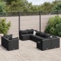 Set de sofás de jardín con cojines 9 pzas ratán sintético negro de , Conjuntos de jardín - Ref: Foro24-3308299, Precio: 768,5...