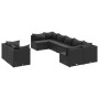 Set de sofás de jardín con cojines 9 pzas ratán sintético negro de , Conjuntos de jardín - Ref: Foro24-3308299, Precio: 768,5...