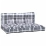 Cojines para palets 2 unidades tela a cuadros gris de , Cojines para sillas y sofás - Ref: Foro24-360747, Precio: 86,18 €, De...