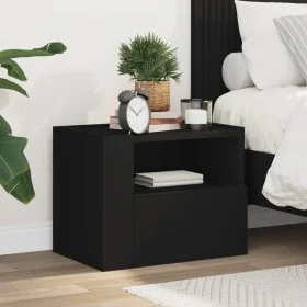 Mesita de noche de pared negra 45x30x35 cm de , Mesitas de noche - Ref: Foro24-848313, Precio: 43,73 €, Descuento: %
