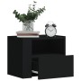 Mesita de noche de pared negra 45x30x35 cm de , Mesitas de noche - Ref: Foro24-848313, Precio: 40,51 €, Descuento: %