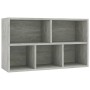Estantería/Aparador madera contrachapada gris 50x25x80 cm de vidaXL, Librerías y estanterías - Ref: Foro24-800166, Precio: 45...