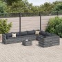 Set de sofás de jardín y cojines 10 pzas ratán sintético gris de , Conjuntos de jardín - Ref: Foro24-3308322, Precio: 669,55 ...