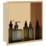 Shower niche in brushed gold stainless steel, 32x32x9 cm by , Shower walls and screens - Ref: Foro24-4005125, Price: 61,50 €,...