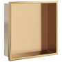 Hornacina ducha acero inoxidable dorado cepillado 32x32x9 cm de , Paredes y mamparas de ducha - Ref: Foro24-4005125, Precio: ...