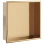 Shower niche in brushed gold stainless steel, 32x32x9 cm by , Shower walls and screens - Ref: Foro24-4005125, Price: 61,50 €,...