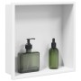 Hornacina ducha acero inoxidable blanco mate 32x32x9 cm de , Paredes y mamparas de ducha - Ref: Foro24-4005127, Precio: 79,52...