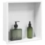 Hornacina ducha acero inoxidable blanco mate 32x32x9 cm de , Paredes y mamparas de ducha - Ref: Foro24-4005127, Precio: 65,32...