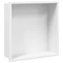 Dusch-Nische aus mattem Edelstahl in Weiß, 32x32x9 cm. von , Duschwände und Duschwände - Ref: Foro24-4005127, Preis: 65,32 €,...