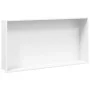 Dusch-Nische aus mattem Edelstahl in Weiß, 62x32x9 cm. von , Duschwände und Duschwände - Ref: Foro24-4005131, Preis: 105,40 €...