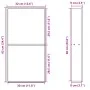 Shower niche in brushed gold stainless steel, 32x62x9 cm by , Shower walls and screens - Ref: Foro24-4005133, Price: 111,94 €...