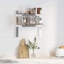 Estante de pared acero inoxidable plateado 50x23,5x60 cm de , Estantes y estanterías - Ref: Foro24-30317, Precio: 45,27 €, De...