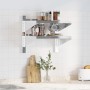 Estante de pared acero inoxidable plateado 50x40x60 cm de , Estantes y estanterías - Ref: Foro24-30315, Precio: 58,99 €, Desc...