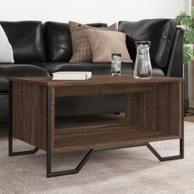 Mesa de centro madera de ingeniería marrón roble 75x51x40 cm de , Mesas de centro - Ref: Foro24-848488, Precio: 51,39 €, Desc...