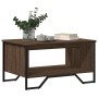 Mesa de centro madera de ingeniería marrón roble 75x51x40 cm de , Mesas de centro - Ref: Foro24-848488, Precio: 51,39 €, Desc...