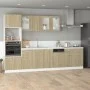 Armario de microondas contrachapada color roble 60x57x207 cm de , Armarios de cocina - Ref: Foro24-849627, Precio: 211,36 €, ...