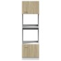 Armario de microondas contrachapada color roble 60x57x207 cm de , Armarios de cocina - Ref: Foro24-849627, Precio: 216,74 €, ...