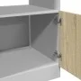 Armario de microondas contrachapada color roble 60x57x207 cm de , Armarios de cocina - Ref: Foro24-849627, Precio: 211,36 €, ...