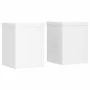 Plant stands 2 units engineered wood white 10x10x18 cm by , Pot stands - Ref: Foro24-852888, Price: 25,81 €, Discount: %