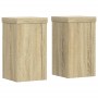 Soportes de plantas 2 uds madera roble Sonoma 10x10x18 cm de , Soportes para macetas - Ref: Foro24-852881, Precio: 16,29 €, D...