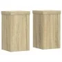 Soportes de plantas 2 uds madera roble Sonoma 10x10x18 cm de , Soportes para macetas - Ref: Foro24-852881, Precio: 18,63 €, D...