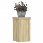 Soportes de plantas 2 uds madera roble Sonoma 10x10x18 cm de , Soportes para macetas - Ref: Foro24-852881, Precio: 16,29 €, D...