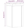 Soportes de plantas 2 uds madera roble Sonoma 10x10x18 cm de , Soportes para macetas - Ref: Foro24-852881, Precio: 16,29 €, D...