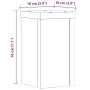 Soportes de plantas 2 uds madera roble Sonoma 10x10x18 cm de , Soportes para macetas - Ref: Foro24-852881, Precio: 18,63 €, D...