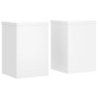 Soportes de plantas 2 uds madera ingeniería blanco 25x25x35 cm de , Soportes para macetas - Ref: Foro24-852906, Precio: 34,79...