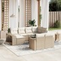 Set de sofás de jardín 11pzas con cojines ratán sintético beige en Conjuntos de jardín | Comprar online en Foru.es