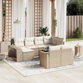 Set de sofás de jardín 11pzas con cojines ratán sintético beige en Conjuntos de jardín | Comprar online en Foru.es