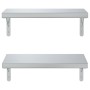 Estantes de pared 2 uds acero inoxidable plateado 50x23,5 cm de , Estantes y estanterías - Ref: Foro24-3214510, Precio: 53,99...
