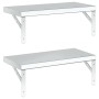 Estantes de pared 2 uds acero inoxidable plateado 50x23,5 cm de , Estantes y estanterías - Ref: Foro24-3214510, Precio: 53,99...