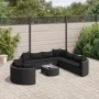 Set de sofás de jardín y cojines 10 pzas ratán sintético negro de , Conjuntos de jardín - Ref: Foro24-3308411, Precio: 734,20...