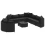 Set de sofás de jardín y cojines 10 pzas ratán sintético negro de , Conjuntos de jardín - Ref: Foro24-3308411, Precio: 734,20...