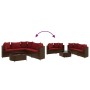 Set sofás de jardín 6 piezas y cojines ratán sintético marrón de , Conjuntos de jardín - Ref: Foro24-3308397, Precio: 398,31 ...