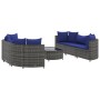 Set de sofás de jardín 7 pzas con cojines ratán sintético gris de , Conjuntos de jardín - Ref: Foro24-3308439, Precio: 457,92...