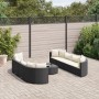 Set de sofás de jardín con cojines 9 pzas ratán sintético negro de , Conjuntos de jardín - Ref: Foro24-3308424, Precio: 630,8...