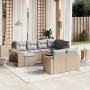 Set de sofás de jardín 11pzas con cojines ratán sintético beige en Conjuntos de jardín | Comprar online en Foru.es