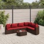 Juego de sofás de jardín 7 piezas con cojines ratán PE marrón de , Conjuntos de jardín - Ref: Foro24-3308381, Precio: 441,25 ...
