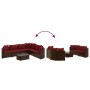 Juego de sofás de jardín 7 piezas con cojines ratán PE marrón de , Conjuntos de jardín - Ref: Foro24-3308381, Precio: 441,25 ...