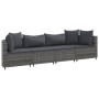 Set de sofás de jardín 4 pzas y cojines ratán sintético gris de , Conjuntos de jardín - Ref: Foro24-3308458, Precio: 274,21 €...