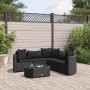 Set de sofás de jardín 6 piezas y cojines ratán sintético negro de , Conjuntos de jardín - Ref: Foro24-3308395, Precio: 428,9...