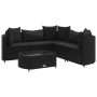 Set de sofás de jardín 6 piezas y cojines ratán sintético negro de , Conjuntos de jardín - Ref: Foro24-3308395, Precio: 428,9...